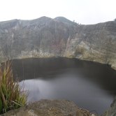 Black crater lake